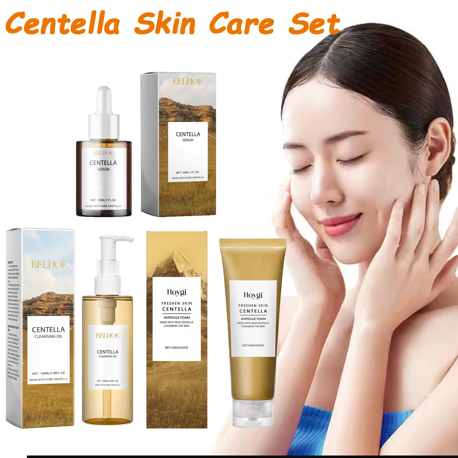 Korean Skincare Routine - Centella Skin Care Set Centella Serum