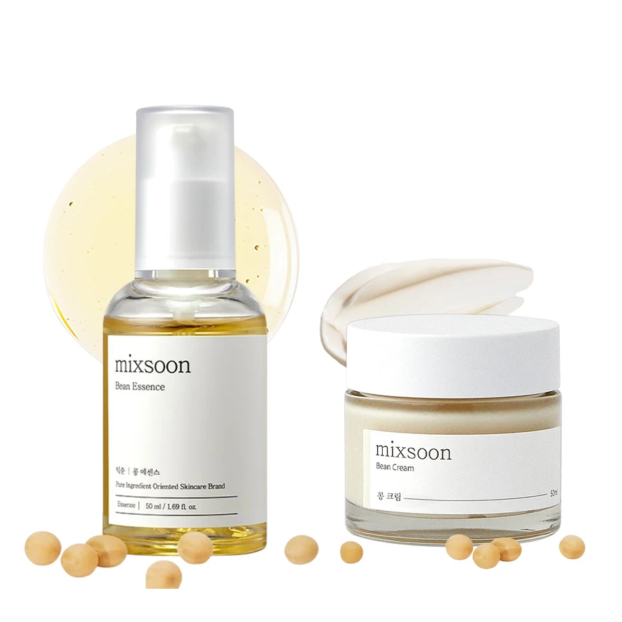 Korean Skincare Routine - Mixsoon Bean Essence Cream Duo Set
