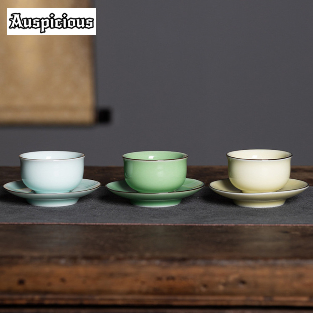 Celadon Ceramic Cup - 70ML Longquan Celadon Teacup Elegant Tea