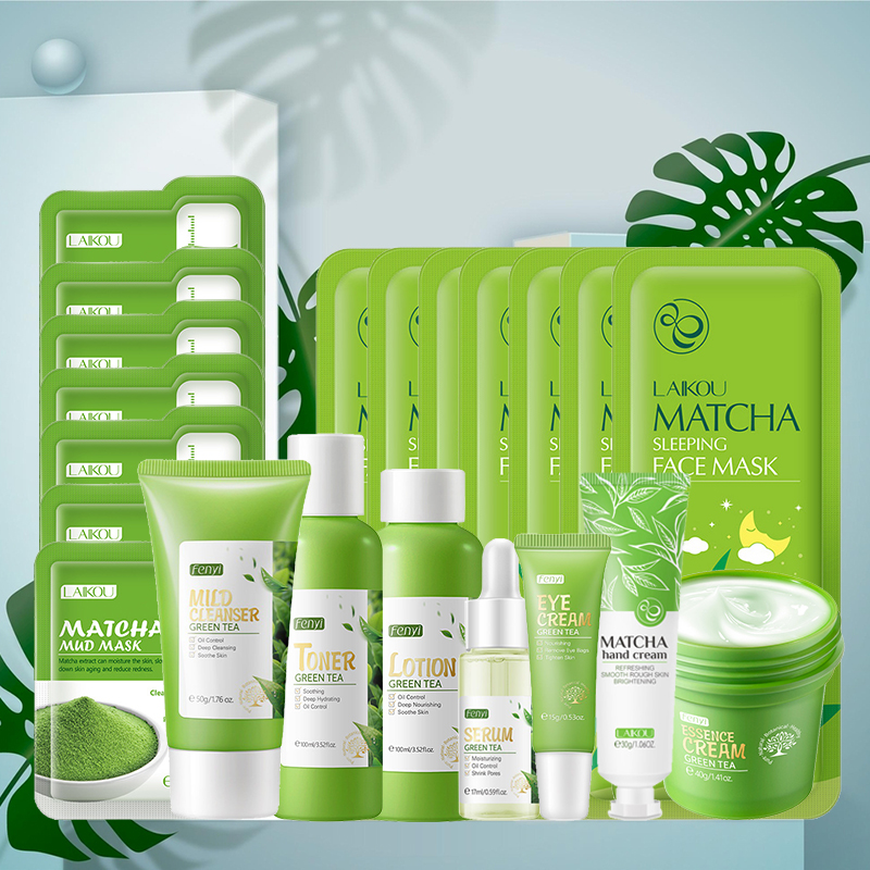 Green Tea Skin Care Kit Korean - Korean Skincare Routine 评论和价格