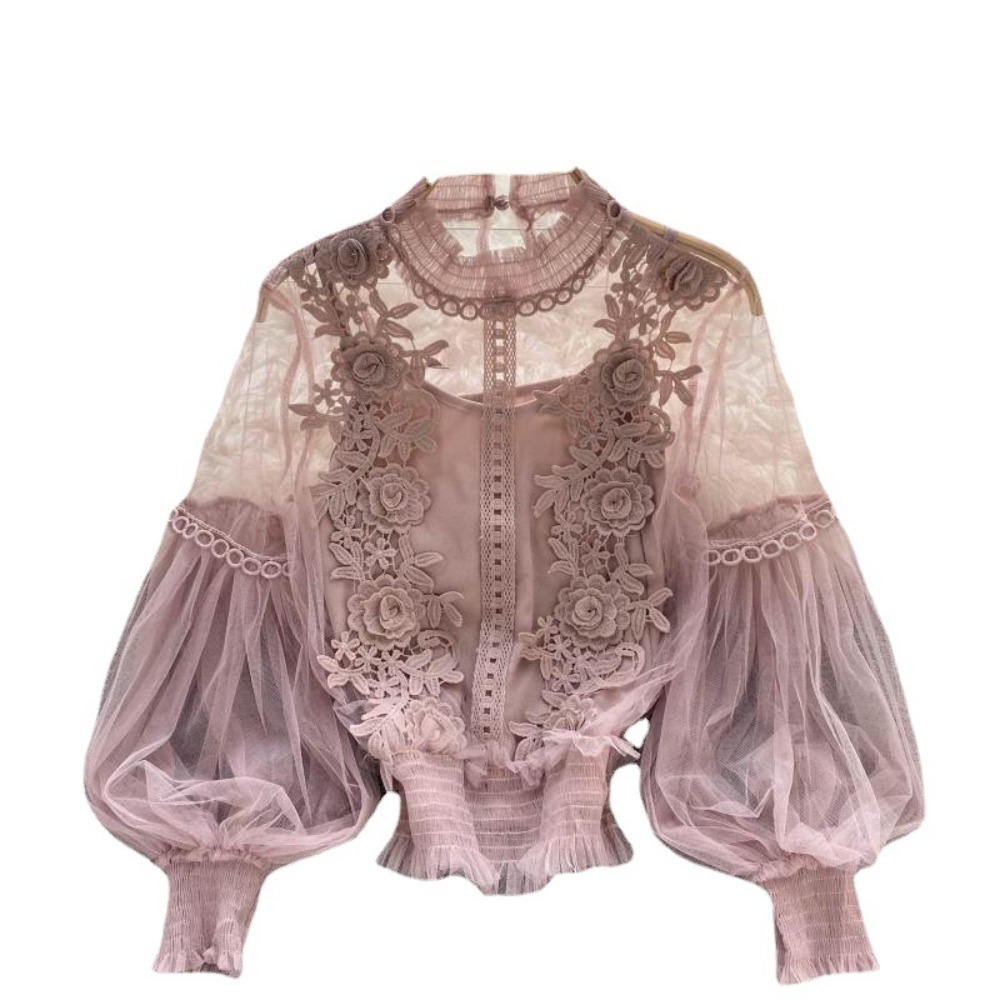 2Pcs/Set Lace Puff Long Sleeve - Korean Lifestyle 评论和价格