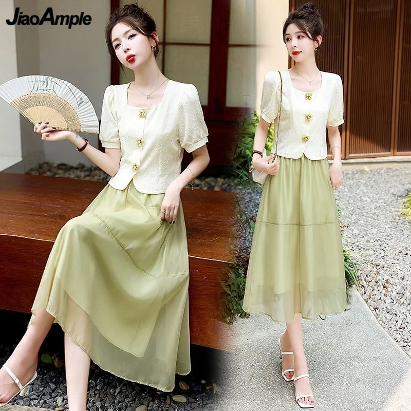 2024 Summer Women Graceful Flo - Korean Lifestyle 评论和价格