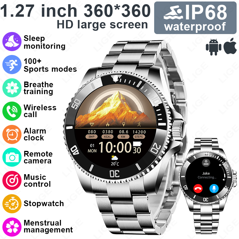LIGE New Style Luxury Smart Wa - Korean Men Lifestyle 评论和价格