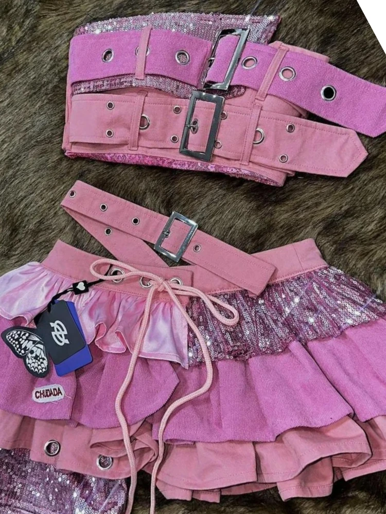 Punk Style Woman 2 Piece Sets  - Korean Lifestyle 评论和价格