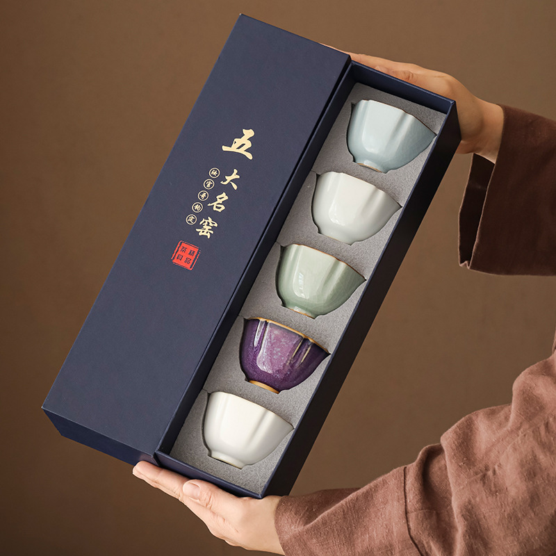 Five Famous Kilns 5 Cups Tea S - Celadon Ceramic Cup 评论和价格
