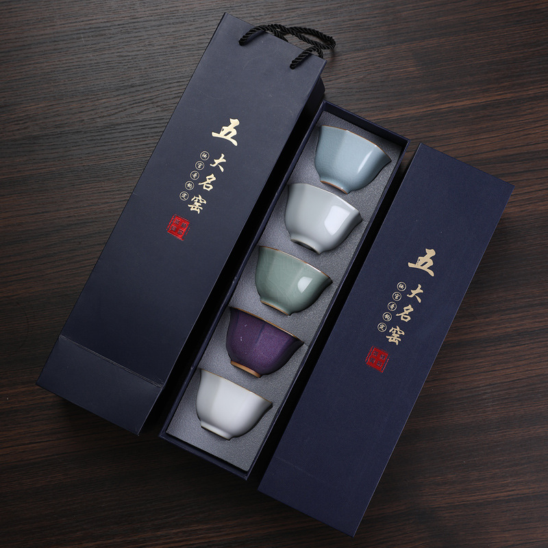 Five Famous Kilns 5 Cups Tea S - Celadon Ceramic Cup 评论和价格