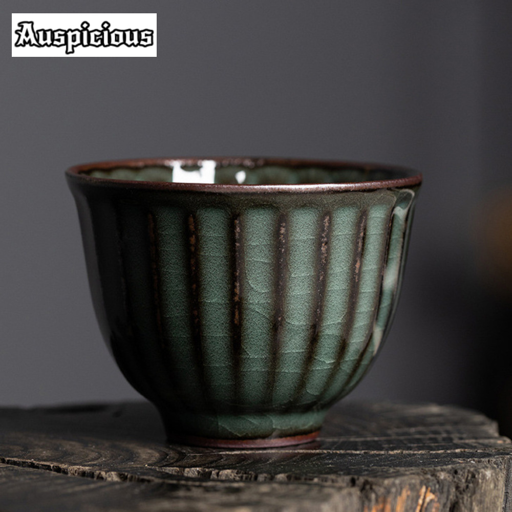 85ml Handmade Ge Kiln Iron Bod - Celadon Ceramic Cup 评论和价格