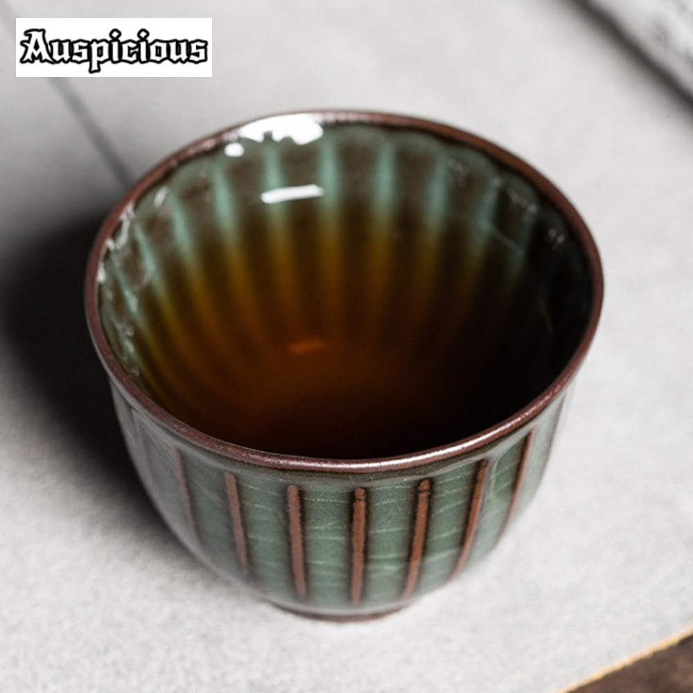 85ml Handmade Ge Kiln Iron Bod - Celadon Ceramic Cup 评论和价格