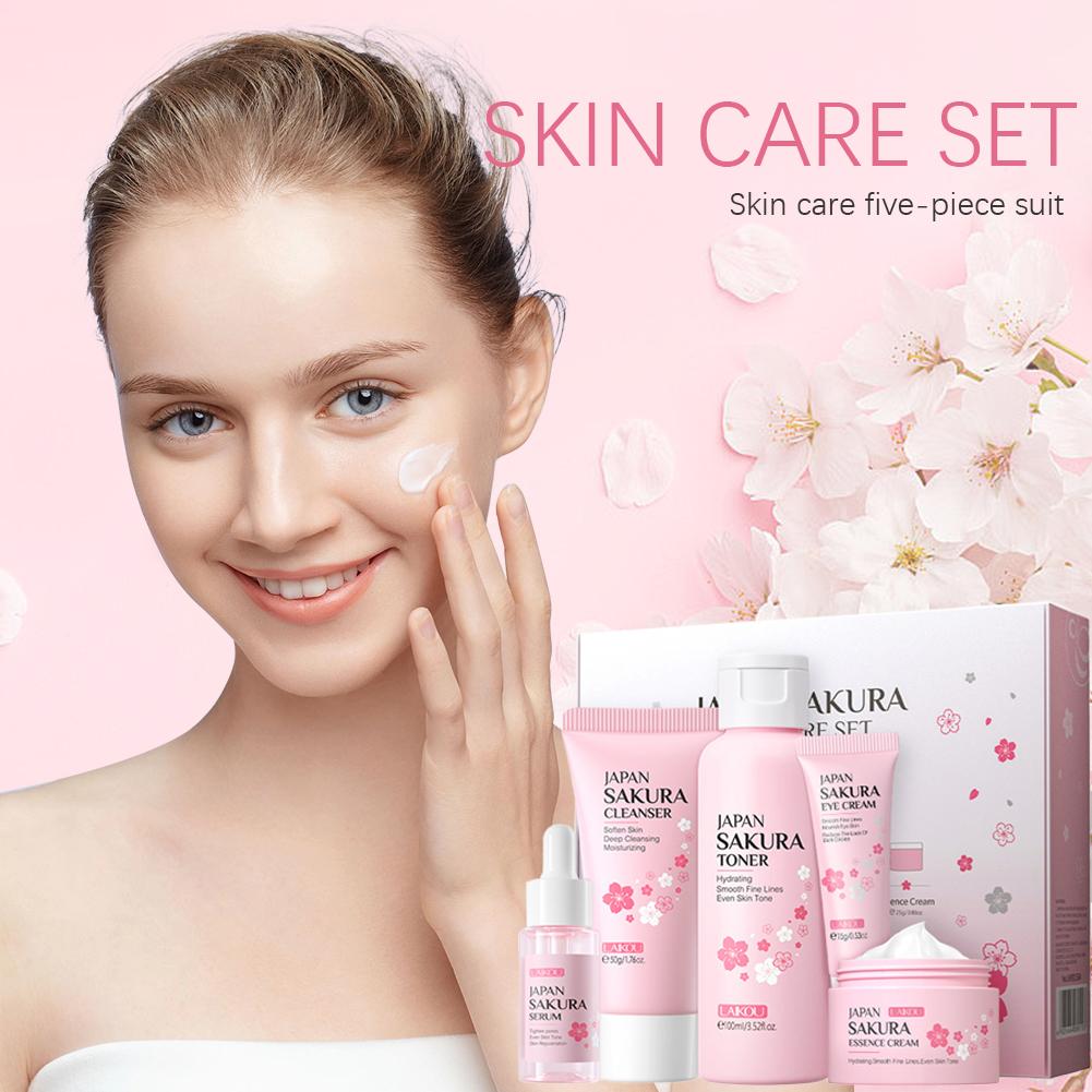 5/3pcs/Set Sakura Skin Care Se - Korean Skincare Routine 评论和价格