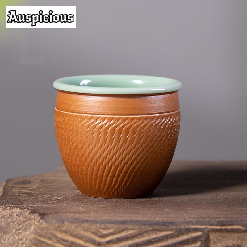 50ml Handmade Knife Jumping Ce - Celadon Ceramic Cup 评论和价格