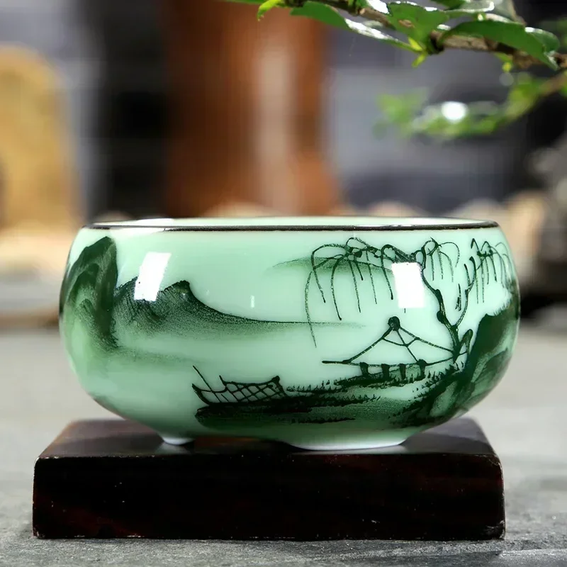 Tea Cup Ceramic  1PC Celadon H - Celadon Ceramic Cup 评论和价格