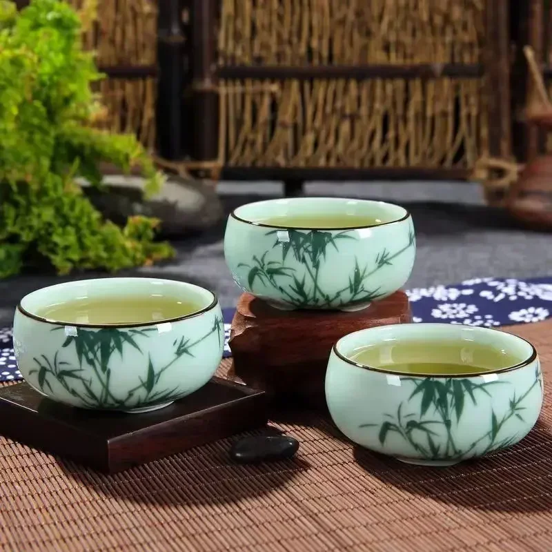 Tea Cup Ceramic  1PC Celadon H - Celadon Ceramic Cup 评论和价格